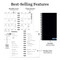 2026 Black Small Weekly Monthly Planner by , 9798889614135