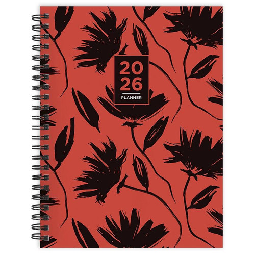 2026 Electric Red Medium Weekly Monthly Planner by , 9798889614173