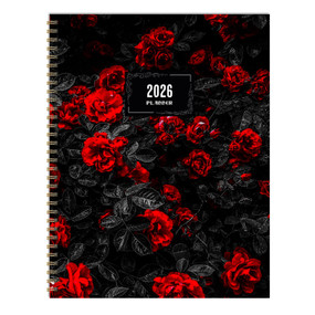 2026 Red Roses Large Weekly Monthly Planner by , 9798889614418