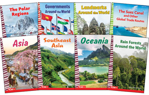 Explore The World: Asia, Oceania, Polar Regions, Landmarks, and Governance: Social Studies Readers 8-Book Set by Multiple Authors, Monika Davies, Jennifer Prior, Mary Kate Bolinder, 9798330903269