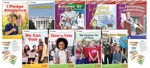American Democracy, Voting, & Elections 9-Book Set plus 2-Card Decks for Grades K-1 by Multiple Authors, Michelle Jovin, Mary Kate Bolinder, Elise Wallace, 9798330903597