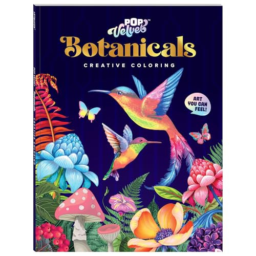 Art Maker Pop Velvet Botanicals Coloring Book by Hinkler, 9781488972119