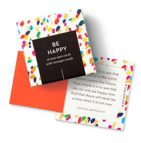 ThoughtFulls: Be Happy (30 Pop-Open Cards with Messages Inside) by COMPENDIUM, 9781966077275