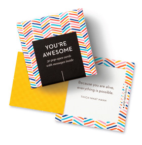 ThoughtFulls: You're Awesome (30 Pop-Open Cards with Messages Inside) by COMPENDIUM, 9781966077312