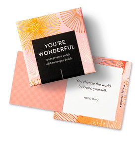 ThoughtFulls: You're Wonderful (30 Pop-Open Cards with Messages Inside) by COMPENDIUM, 9781966077343