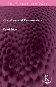 Questions of Censorship by David Tribe, 9781032527512