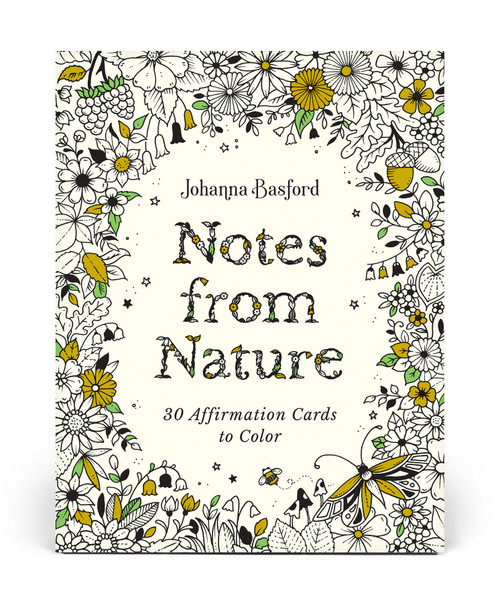 Johanna Basford Notes from Nature (30 Affirmation Cards to Color) by Johanna Basford, 9781805700517