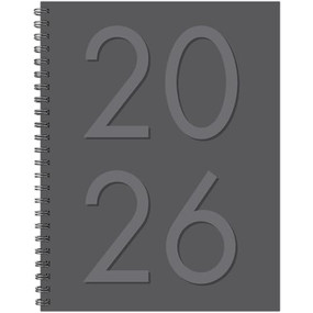 Charcoal 2026 8.5" x 11" Weekly Monthly Softcover Planner by Willow Creek Press, 9781549257605