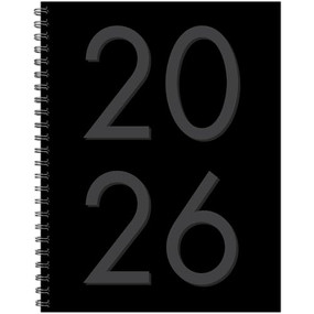 Black 2026 8.5" x 11" Weekly Monthly Softcover Planner by Willow Creek Press, 9781549257599