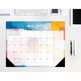 Abstract Art 2026 22" x 17" Large Monthly Deskpad by Willow Creek Press, 9781549257193