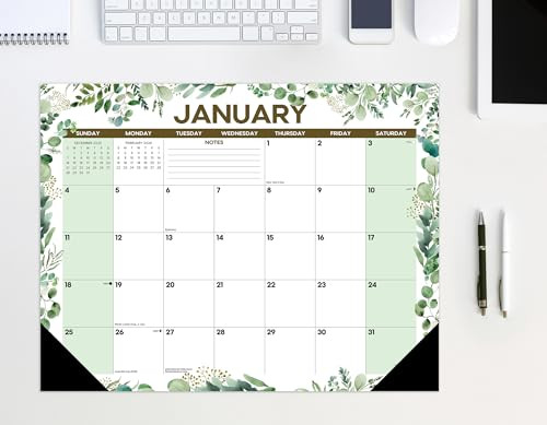 Eucalyptus 2026 22" x 17" Large Monthly Deskpad by Willow Creek Press, 9781549257223