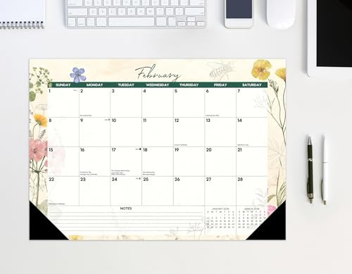 Botanical Garden 2026 17" x 12" Small Monthly Deskpad by Willow Creek Press, 9781549257094
