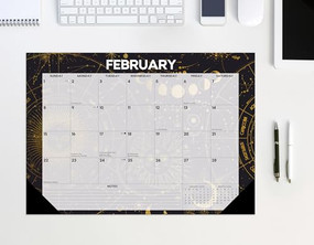 Celestial 2026 17" x 12" Small Monthly Deskpad by Willow Creek Press, 9781549257100
