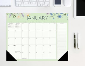 Wildflowers 2026 22" x 17" Large Monthly Deskpad by Willow Creek Press, 9781549257308