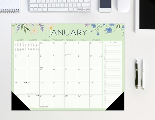 Wildflowers 2026 22" x 17" Large Monthly Deskpad by Willow Creek Press, 9781549257308