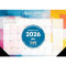 Abstract Art 2026 17" x 12" Small Monthly Deskpad by Willow Creek Press, 9781549257391