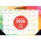 Rainbow Gradient 2026 17" x 12" Small Monthly Deskpad by Willow Creek Press, 9781549257155