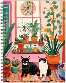 Cats Love Plants 2026 6.5" x 8.5" Weekly Monthly Softcover Planner by Willow Creek Press, 9781549257728
