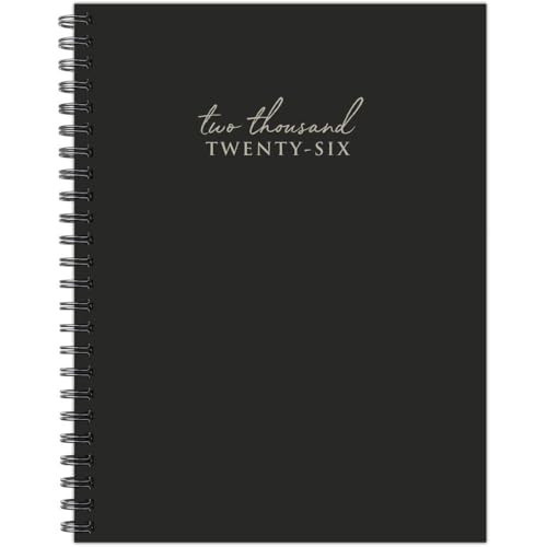 Contemporary Black (Trilingual) 2026 6.5" x 8.5" Weekly Monthly Softcover Planner by Willow Creek Press, 9781549257759