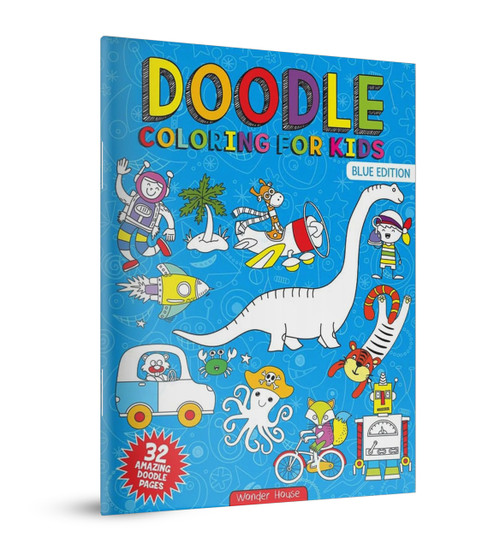 Doodle Coloring For Kids (Blue Edition) by Wonder House Books, 9789389432688