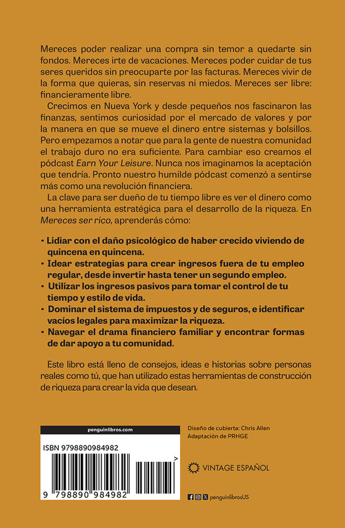 Mereces ser rico: Domina el arte de atraer la riqueza y toma el control de tu futuro / You Deserve to Be Rich (Spanish Edition) by Rashad Bilal, Troy Millings, 9798890984982