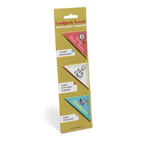 Cookbook Lovers Bookmark Corners, Set of 3 Unique Cardstock Bookmarks by Knock Knock, 9781683494652