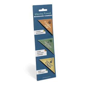 Classics Lovers Bookmark Corners, Set of 3 Unique Cardstock Bookmarks by Knock Knock, 9781683494690