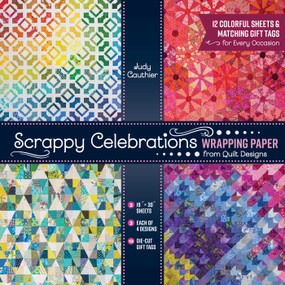 Scrappy Celebrations Wrapping Paper from Quilt Designs (12 Colorful Sheets & Matching Gift Tags for Every Occasion) by Judy Gauthier, 9781644037331
