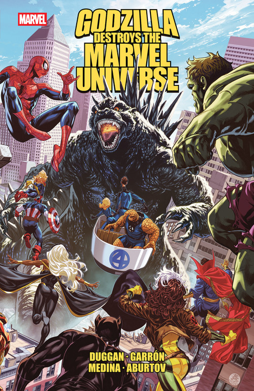 Godzilla Destroys the Marvel Universe by Gerry Duggan, Javier Garron, Paco Medina, SCIETRONC, Mark Brooks, 9781302964894