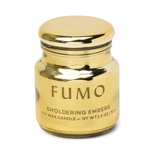 GOLD METALLIC ETCHED GLASS W/ LID - FUMO, CHR0206
