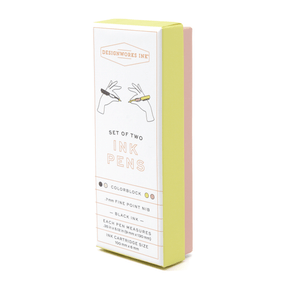 COLOR BLOCK PENS, SET OF 2 - OFF WHITE + TAUPE - DCBS-1010 - DCBS-1010