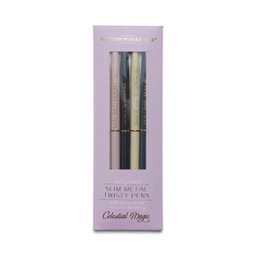 TWISTY SLIM METAL PEN SET - SET OF 4 - CELESTIAL - DPSM-2025 - DPSM-2025
