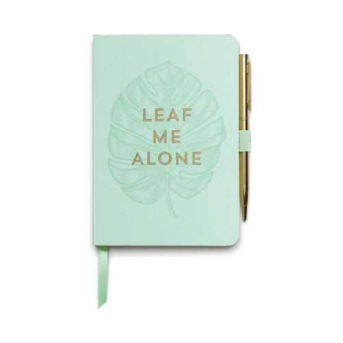 VINTAGE SASS NOTEBOOK WITH PEN - LEAF ME ALONE - NWP-1002 - NWP-1002