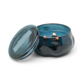 BASALT NAVY 10 OZ GLASS W/ LID -ROSEWATER SANTAL, BAS0904