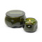 BASALT GREEN 10 OZ GLASS W/ LID -WILD FIG & CEDAR, BAS0906