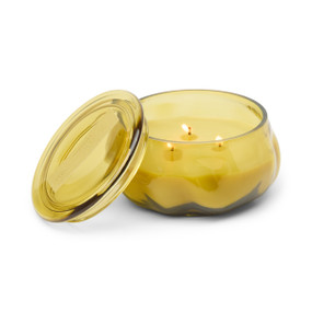 BASALT YELLOW 10 OZ GLASS W/ LID-TOBACCO PATCHOULI, BAS0907