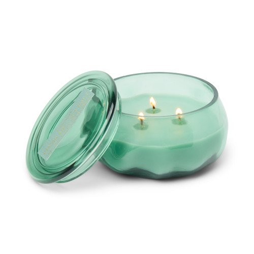 BASALT TURQUOISE 10 OZ GLASS W/ LID -FRESH AIR & SEA SALT, BAS0908