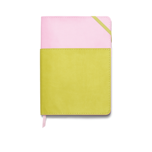 VEGAN LEATHER POCKET JOURNAL - LILAC + MATCHA, PJ-1001