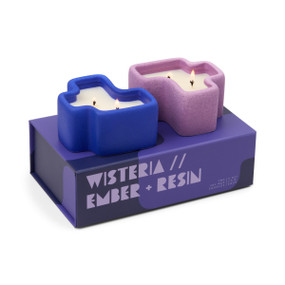 BOXED SET OF 2 JIGSAW - COBALT AND LAVENDER - WISTERIA/ EMBER+RESIN, JG0404