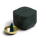 DARK GREEN CUBED METAL TIN INCENSE W/ 20 INCENSE CONES + INCENSE CONE HOLDER, INR07