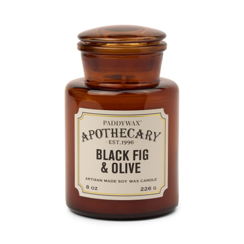 APOTHECARY GLASS CANDLE -BLACK FIG & OLIVE, APG822