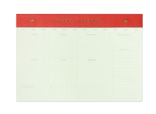 WEEKLY POSTBOUND NOTEPAD, 9.75 X 14" - CHILI, WNP-1000