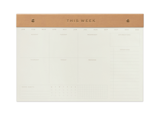 WEEKLY POSTBOUND NOTEPAD, 9.75 X 14" - CAMEL - WNP-1002 - WNP-1002