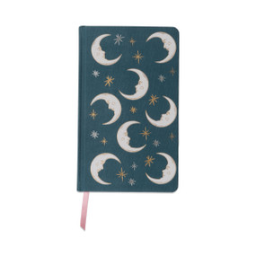 CLOTH COVERED JOURNAL - TEAL MOON, JB85-2224