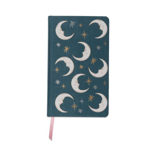 CLOTH COVERED JOURNAL - TEAL MOON, JB85-2224