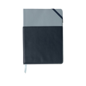 VEGAN LEATHER POCKET JOURNAL- BLUE + NAVY, PJ-1007
