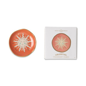 CELESTIAL CERAMIC TRINKET DISH - TERRACOTTA SUN, CTD-1002