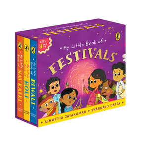 My Little Book of Festivals (Boxset) : Illustrated board books on the Indian festivals of Diwali, Holi and Navratri | Hindu mythology for kids age 3+ by Ashwitha Jayakumar, Swarnavo Datta, 9780143473497