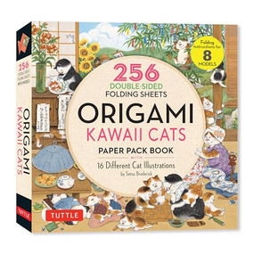 Origami Kawaii Cats Paper Pack Book (256 Double-Sided Folding Sheets (Includes Instructions for 8 Models)) by Setsu Broderick, Tuttle Studio, 9780804859523
