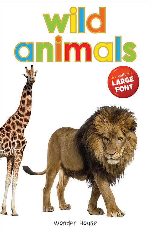 Wild Animals - Early Learning Board Book With Large Font : Big Board Books Series - 9789390183937 by Wonder House Books, 9789390183937